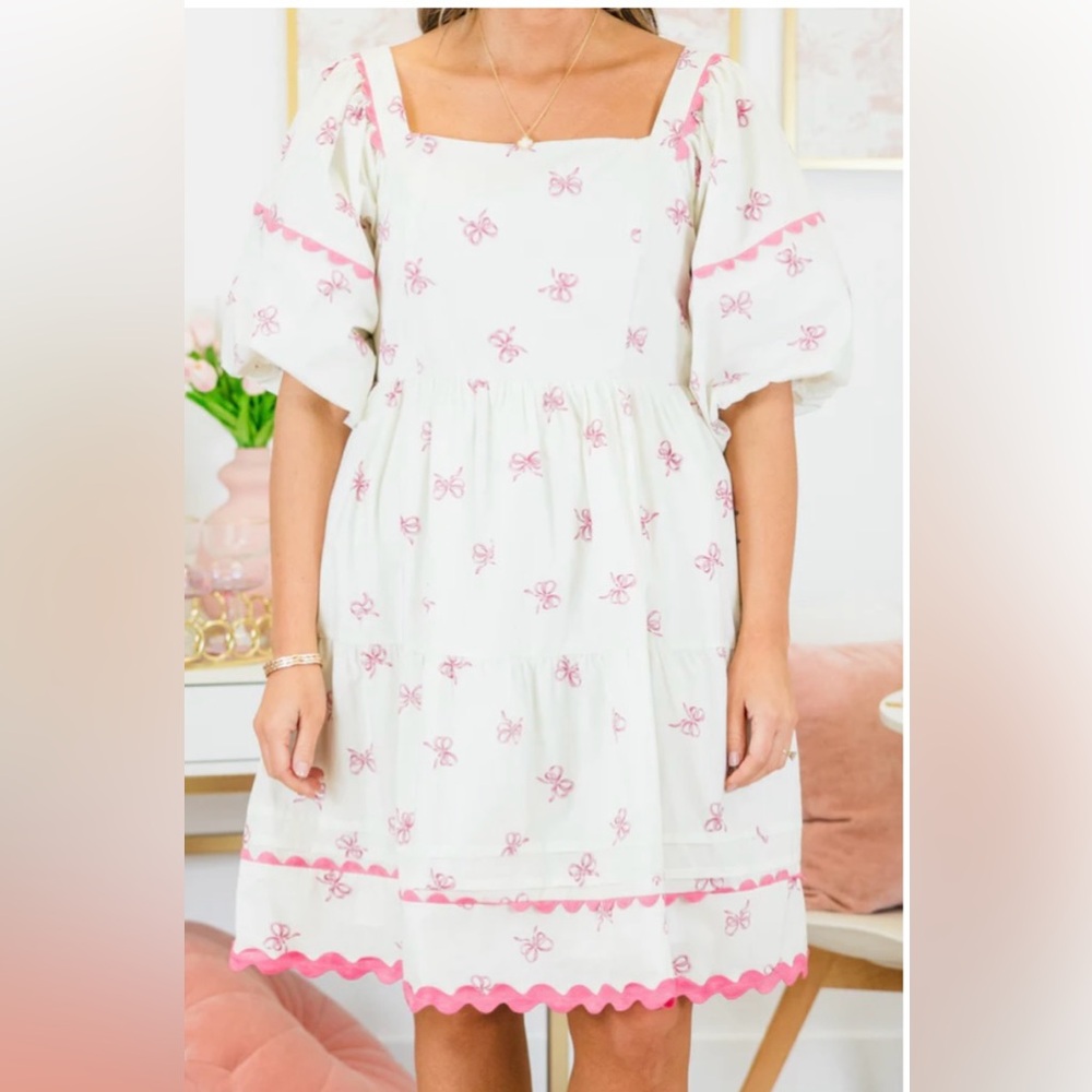 Chic Soul pink bow dress 3X